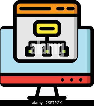 Flowchart Vector Icon Design Illustration Stock Vector
