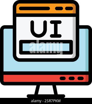 Ui design Vector Icon Design Illustration Stock Vector