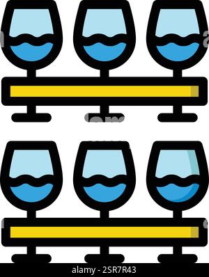 Wine Glasses Vector Icon Design Illustration Stock Vector