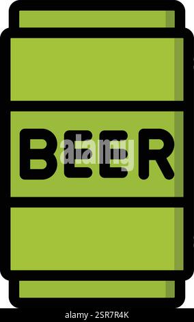 Beer Can Vector Icon Design Illustration Stock Vector