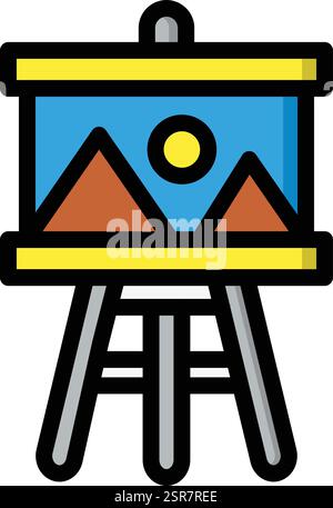 Art Gallery Vector Icon Design Illustration Stock Vector