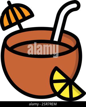 Coconut Water Vector Icon Design Illustration Stock Vector