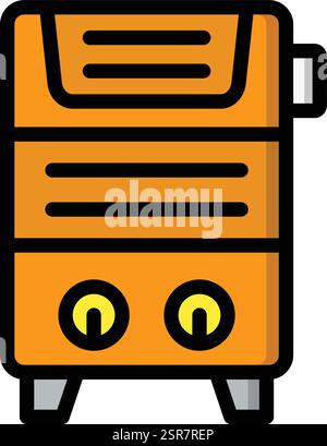 Water Heater Vector Icon Design Illustration Stock Vector