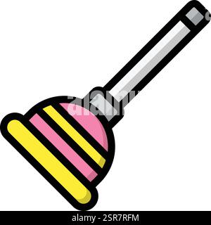 Plunger Vector Icon Design Illustration Stock Vector