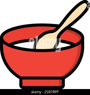 Soup Vector Icon Design Illustration Stock Vector