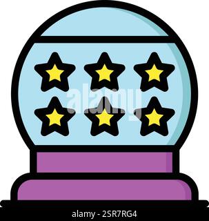 Crystal Ball Vector Icon Design Illustration Stock Vector