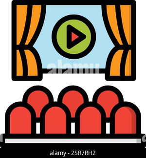 Cinema Vector Icon Design Illustration Stock Vector