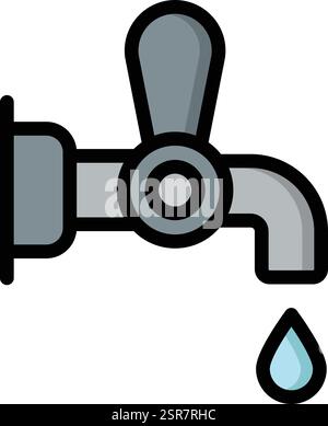 Faucet Vector Icon Design Illustration Stock Vector