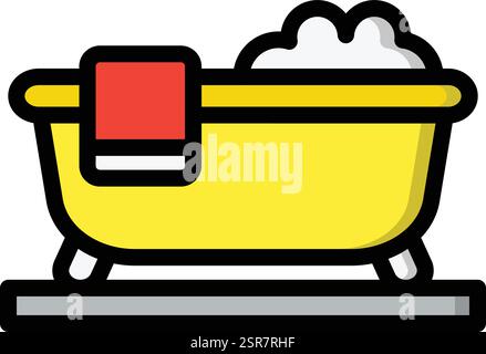 Bathtub Vector Icon Design Illustration Stock Vector