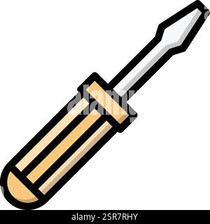 Screwdriver Vector Icon Design Illustration Stock Vector