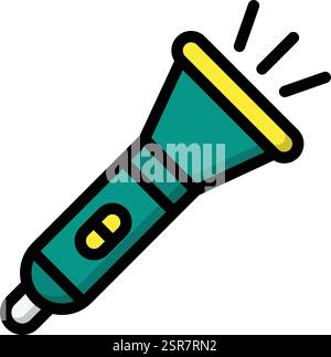 Flashlight Vector Icon Design Illustration Stock Vector