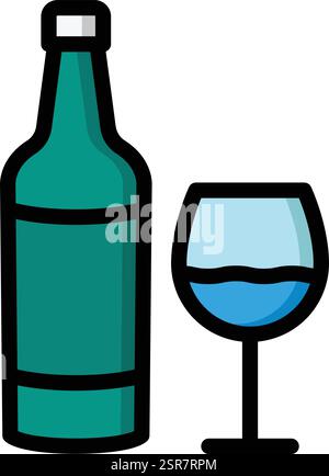 Whiskey Vector Icon Design Illustration Stock Vector
