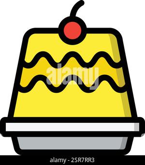 Pudding Vector Icon Design Illustration Stock Vector