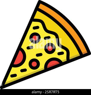 Pizza Slice Vector Icon Design Illustration Stock Vector
