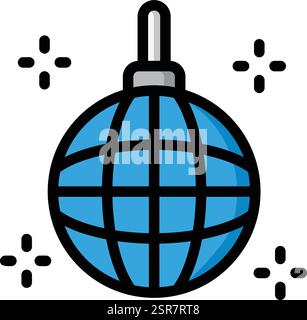 Disco Ball Vector Icon Design Illustration Stock Vector