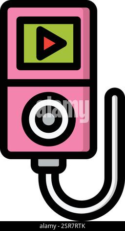 Music Player Vector Icon Design Illustration Stock Vector