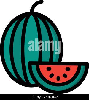 Watermelon Vector Icon Design Illustration Stock Vector