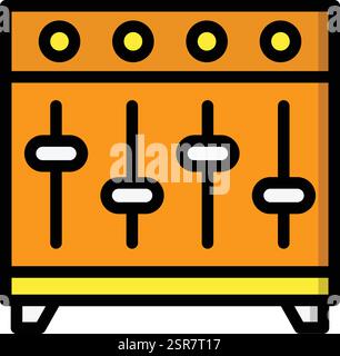 Music Equalizer Vector Icon Design Illustration Stock Vector