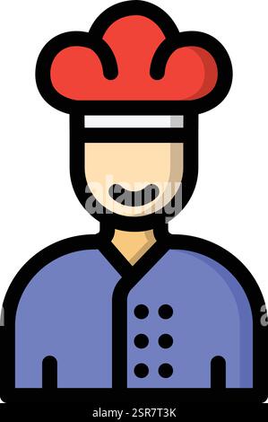 Chef Vector Icon Design Illustration Stock Vector