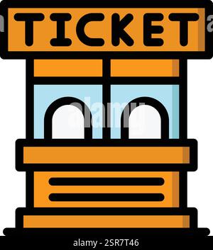 Ticket Office Vector Icon Design Illustration Stock Vector