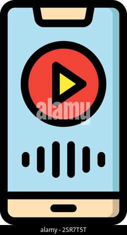 Music App Vector Icon Design Illustration Stock Vector