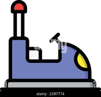 Bumper Car Vector Icon Design Illustration Stock Vector