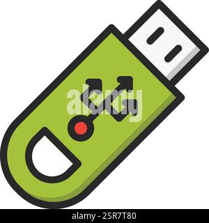 Usb Vector Icon Design Illustration Stock Vector