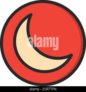 Night mode Vector Icon Design Illustration Stock Vector