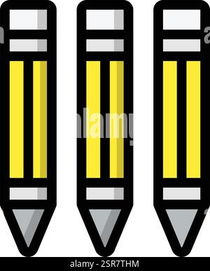 Pencils Vector Icon Design Illustration Stock Vector