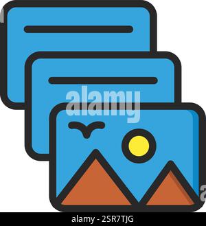 Continuous shot Vector Icon Design Illustration Stock Vector