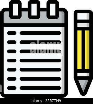 Notebook Vector Icon Design Illustration Stock Vector