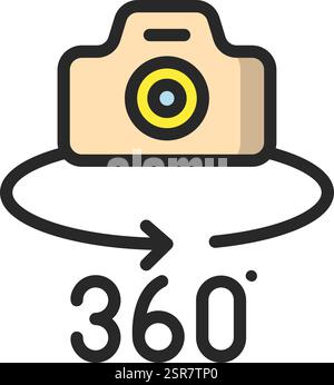 Panorama Vector Icon Design Illustration Stock Vector