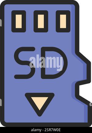 memory card glyph icon vector illustration Stock Vector Image & Art - Alamy