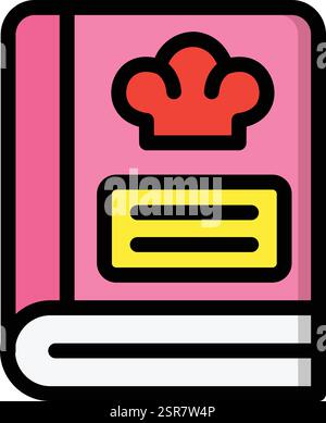 Recipe Book Vector Icon Design Illustration Stock Vector