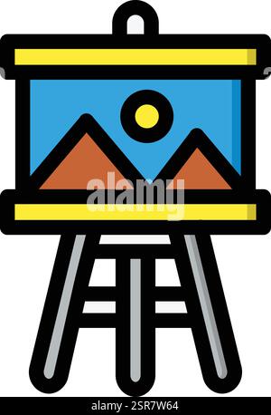 Painting Board Vector Icon Design Illustration Stock Vector