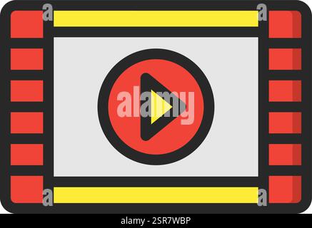Video Vector Icon Design Illustration Stock Vector