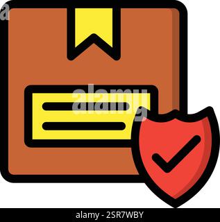 Package Protection Vector Icon Design Illustration Stock Vector