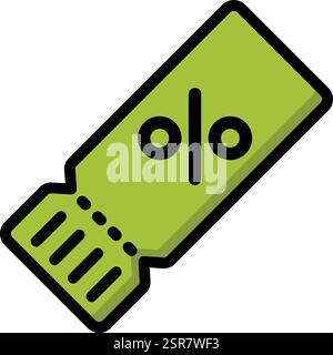 Retail Coupon Vector Icon Design Illustration Stock Vector