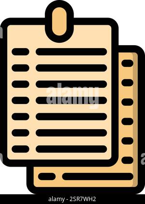Notes Vector Icon Design Illustration Stock Vector