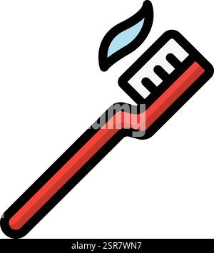 Tooth Brush Vector Icon Design Illustration Stock Vector
