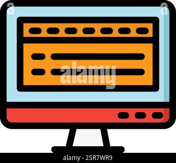 Screen Vector Icon Design Illustration Stock Vector