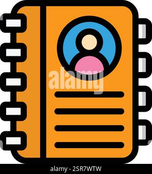 Adress Book Vector Icon Design Illustration Stock Vector