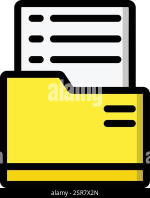 Dossier Vector Icon Design Illustration Stock Vector