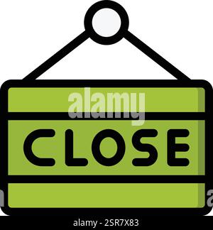 Close Sign Vector Icon Design Illustration Stock Vector