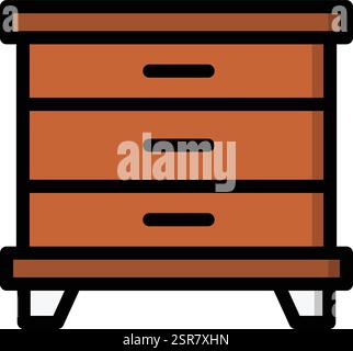 Cabinet Vector Icon Design Illustration Stock Vector