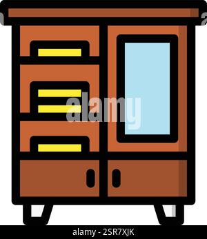 Dressing Room Vector Icon Design Illustration Stock Vector