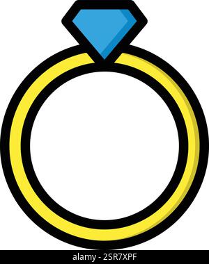 Ring Vector Icon Design Illustration Stock Vector