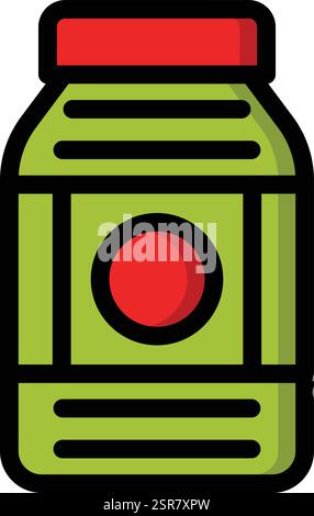 Jar Vector Icon Design Illustration Stock Vector