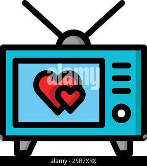 Romantic Movie Vector Icon Design Illustration Stock Vector
