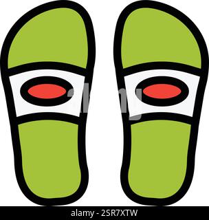 Slippers Vector Icon Design Illustration Stock Vector